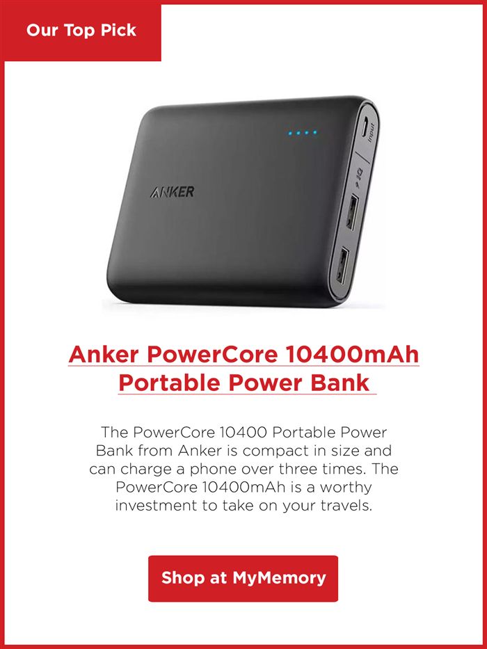 Anker PowerCore 3A 10400MAH Portable Power Bank с Poweriq -Black